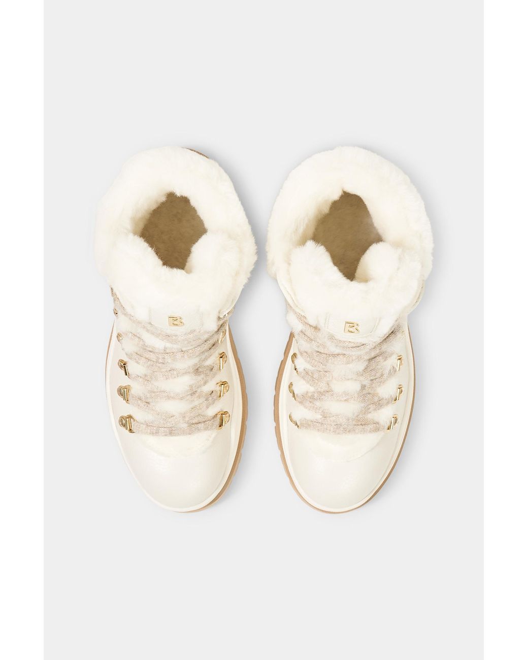 Bogner White Lace-up Boots Arosa