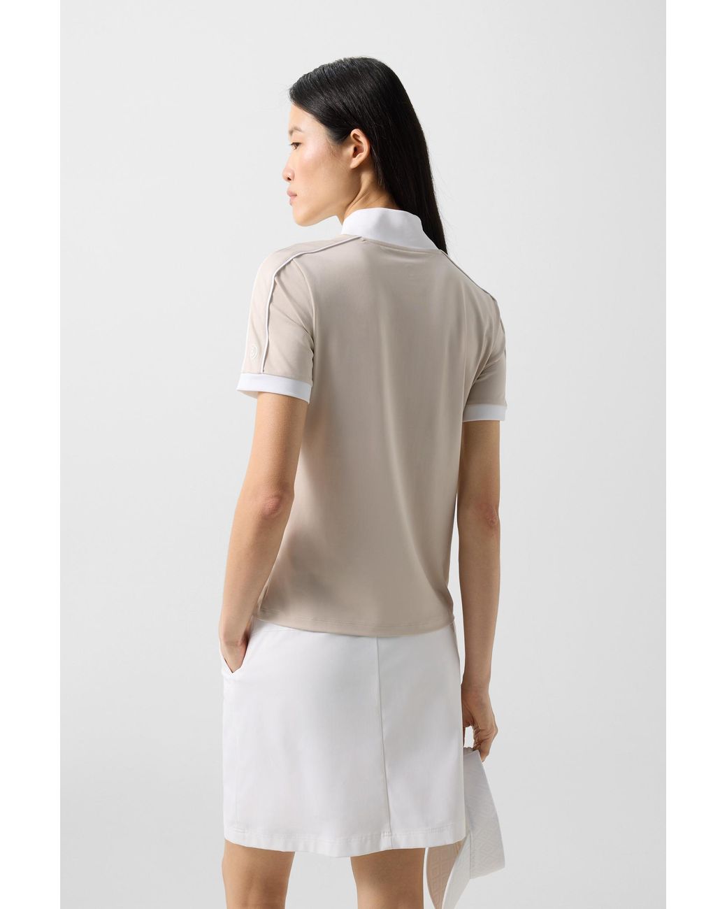Bogner Natural Katrina Functional Short-Sleeved Top For