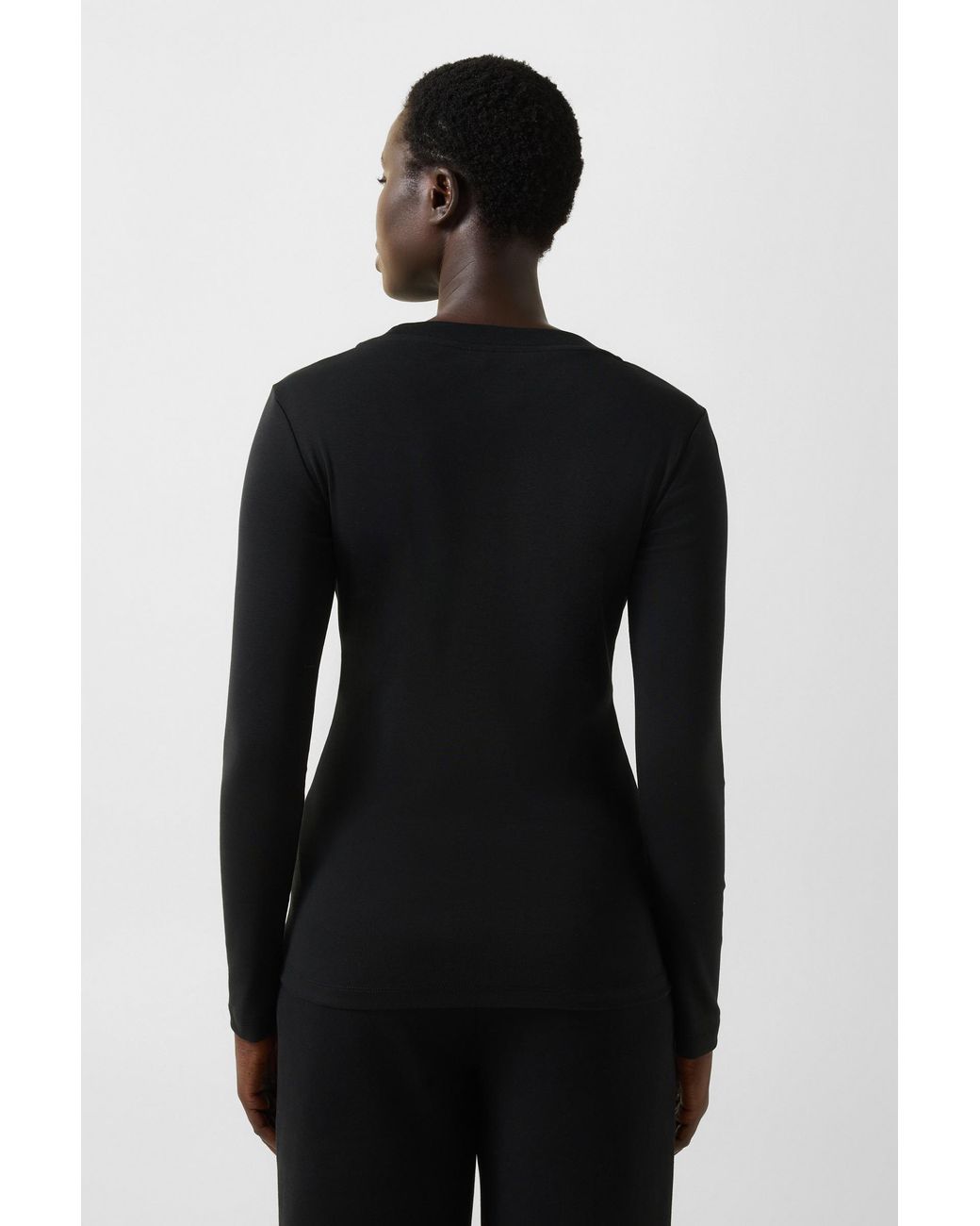 Bogner Black Nikini Cotton Long-Sleeved Top For