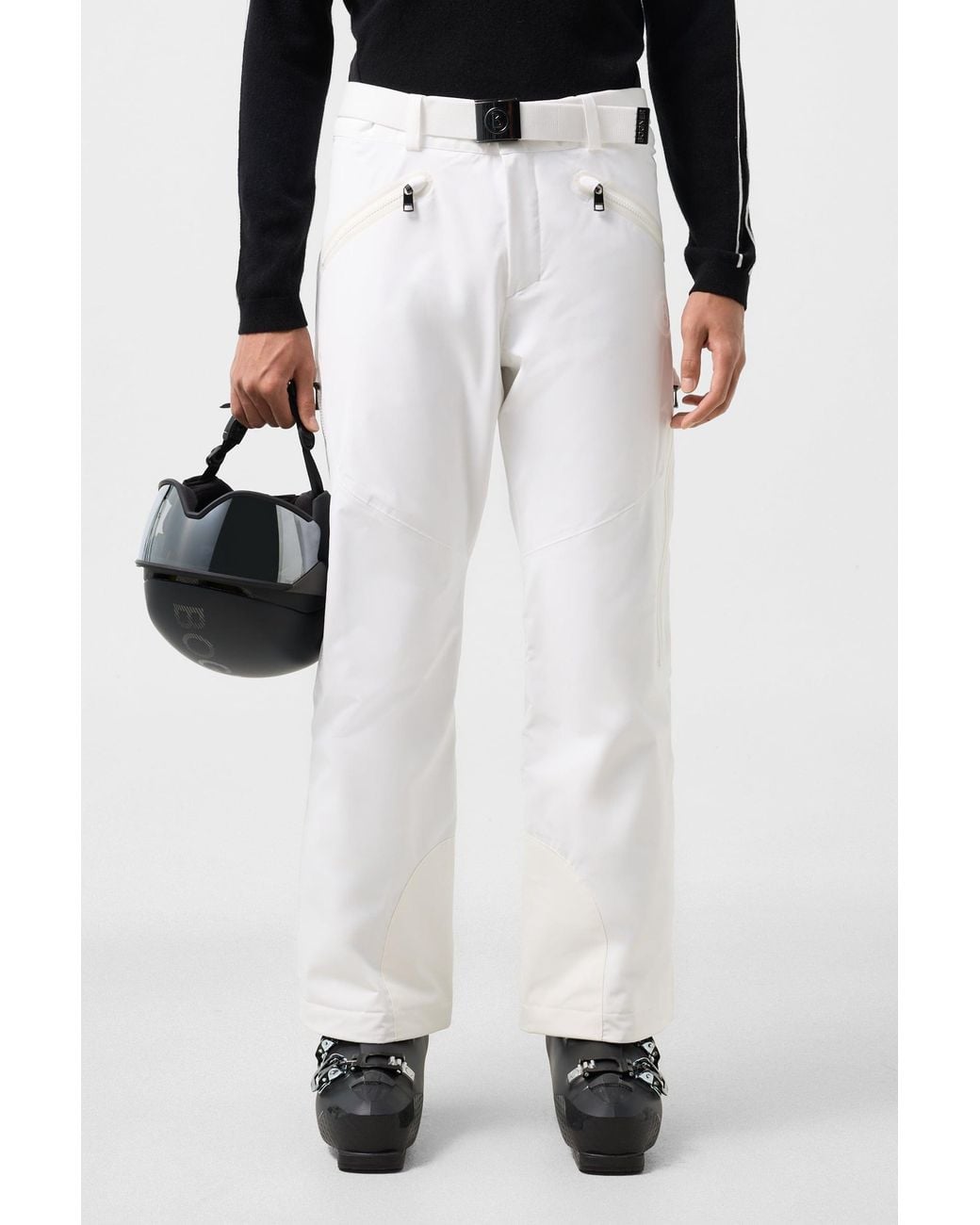 Bogner White Tim Ski Trousers for men