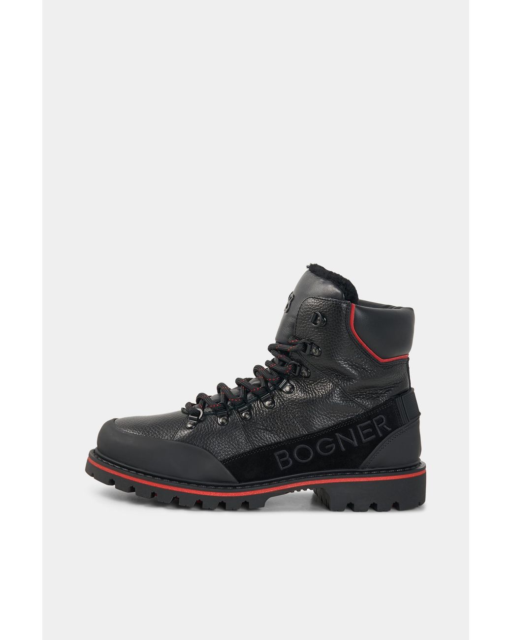 Bogner Black Helsinki Lace-up Boots With Spikes for men