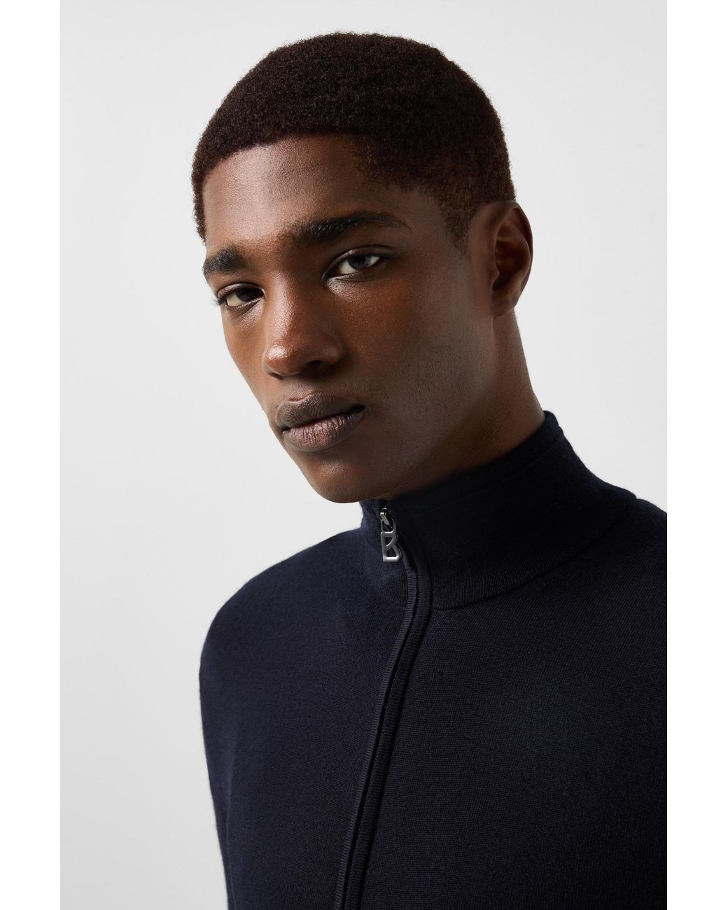 Bogner Blue Oscar Virgin Wool Knit Jacket for men
