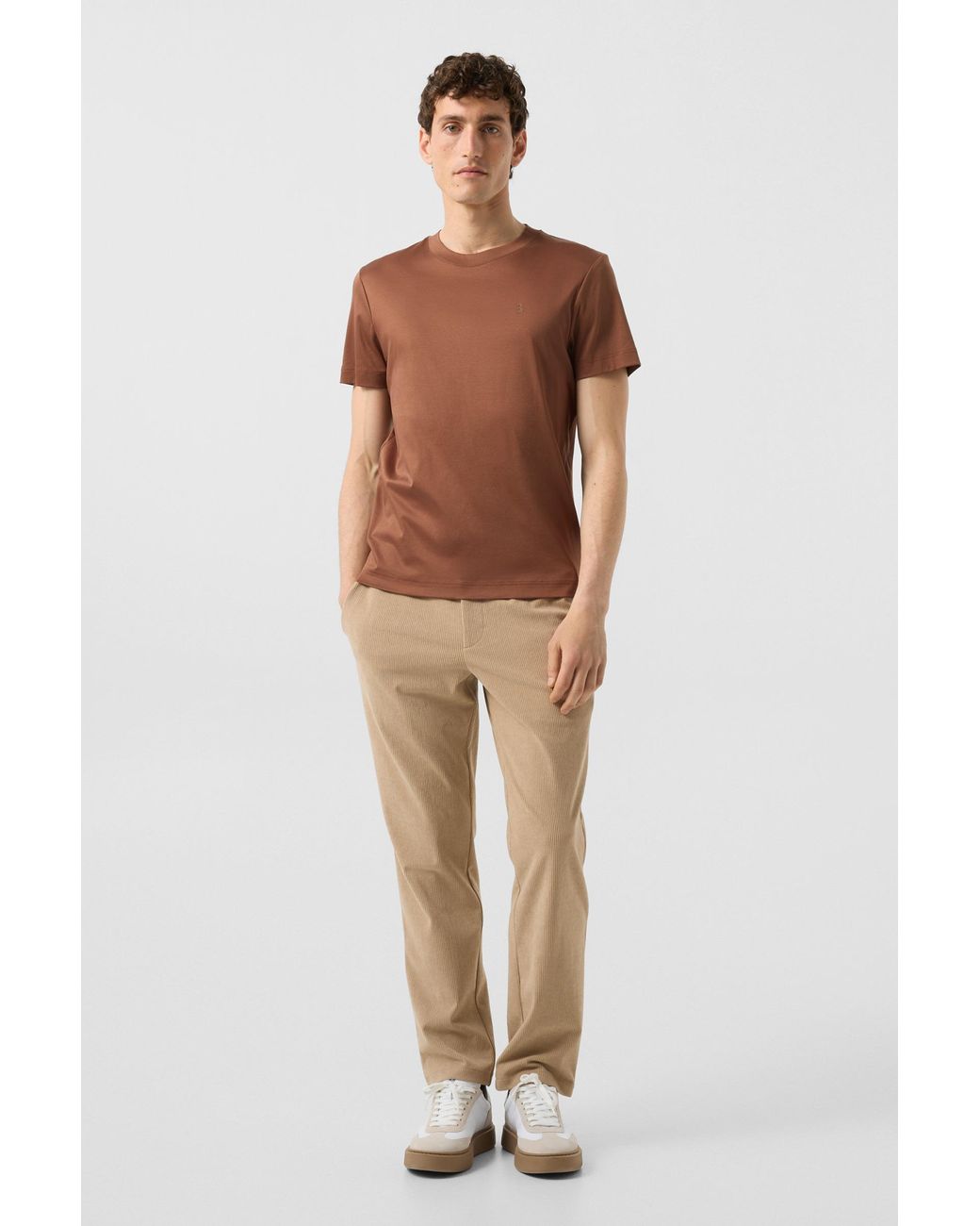 Bogner Brown Cotton T-shirt Ryan for men