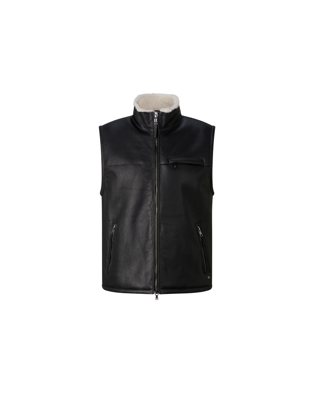 Bogner Black Rosso Lambskin Vest for men