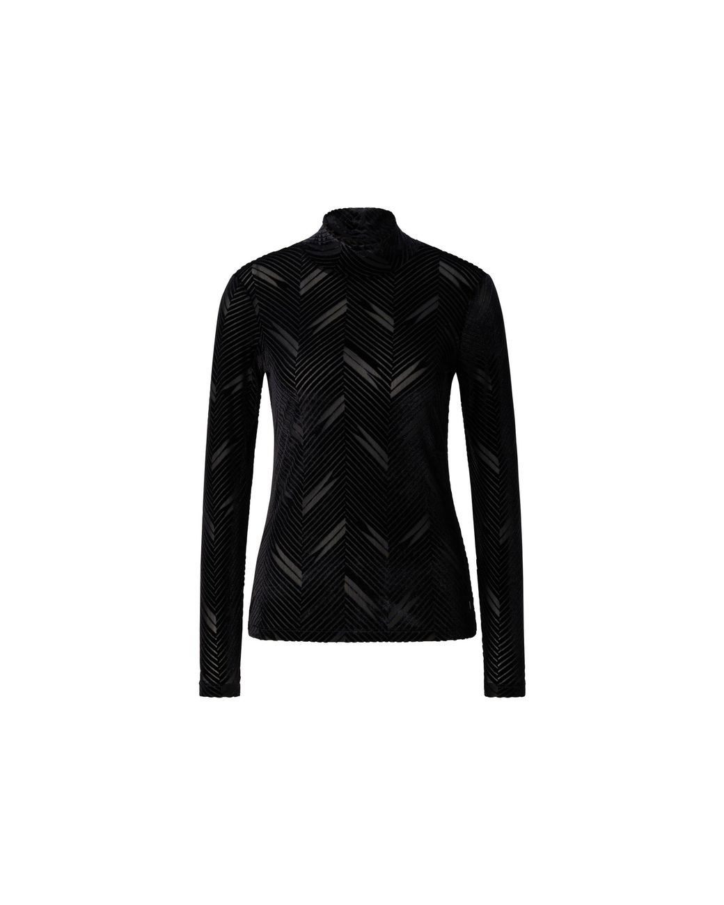 Bogner Black Cherie Velvet Long-Sleeved Top For
