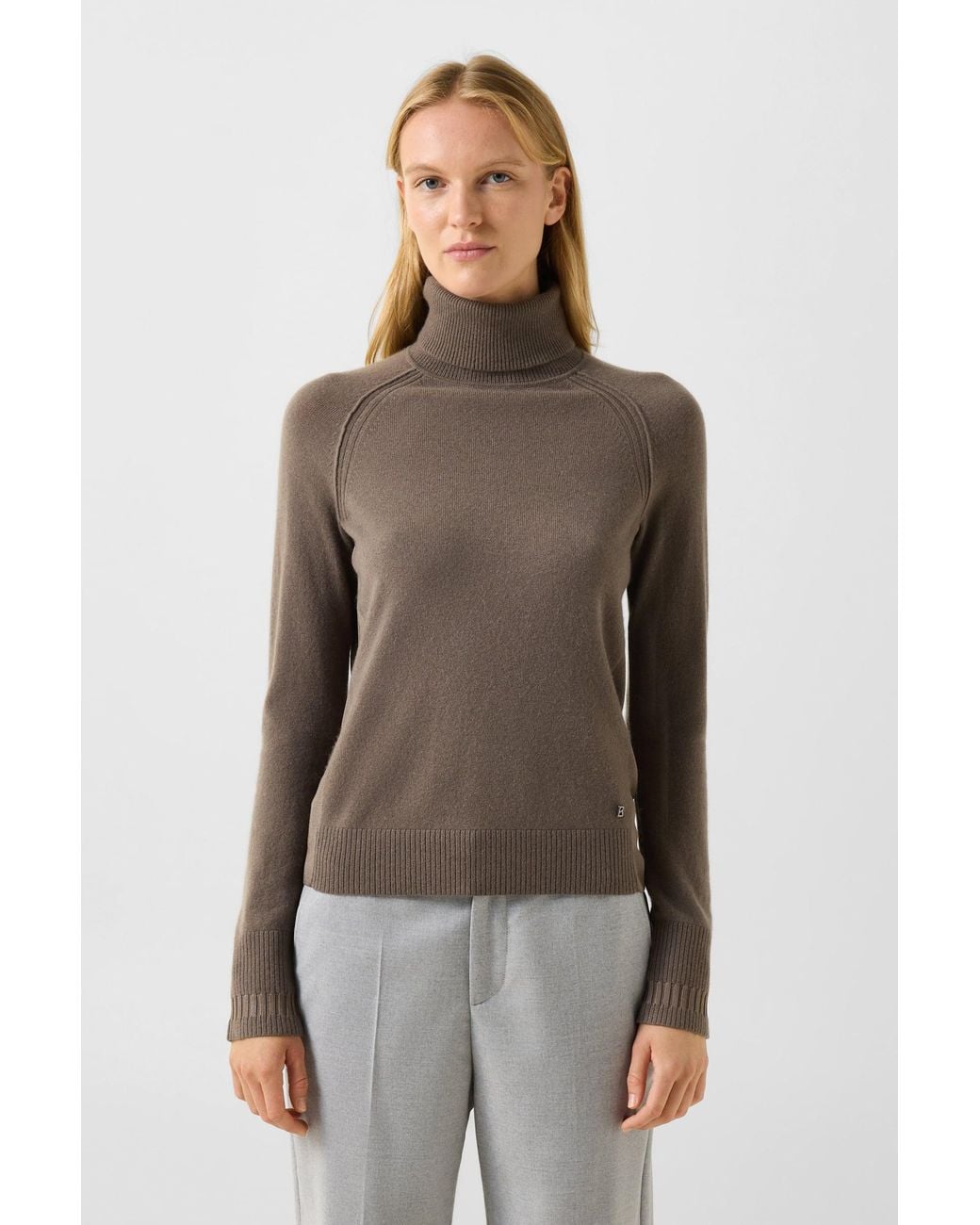 Bogner Brown Vaiana Pure New Wool Cashmere Sweater