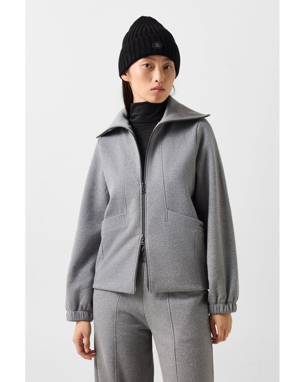 Bogner Gray Tasha Jersey Jacket For