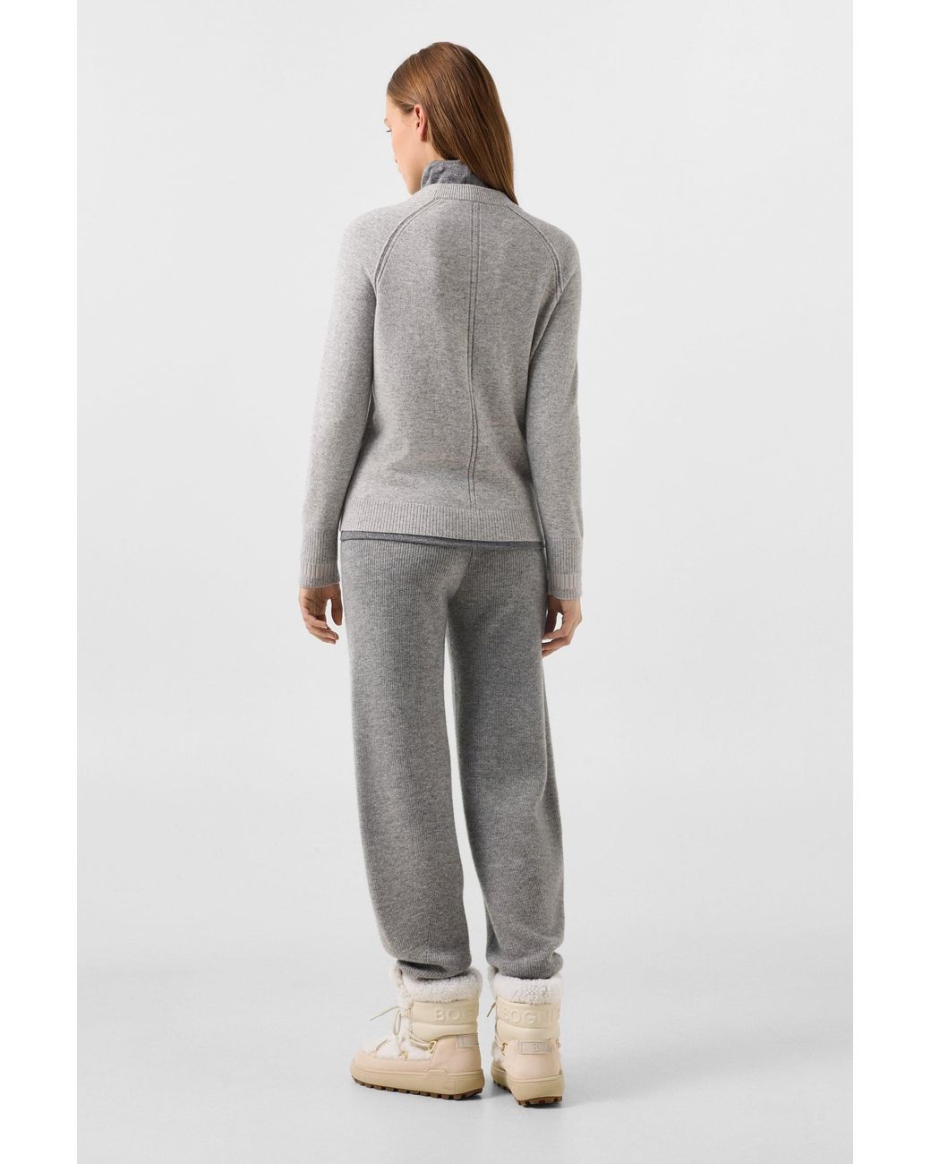 Bogner Gray Vanessa Pure New Wool And Cashmere Jumper