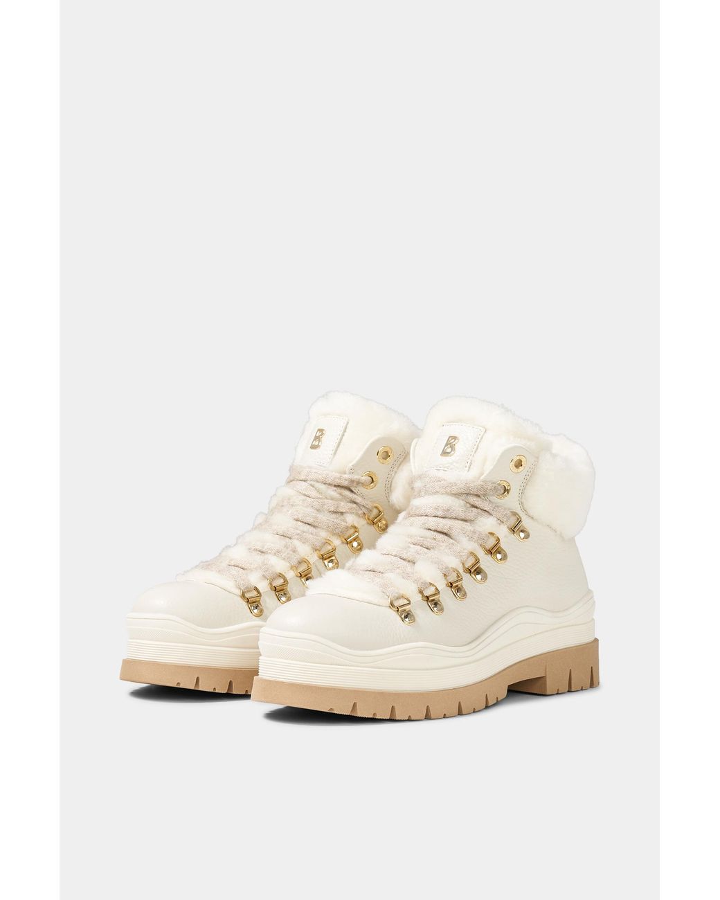 Bogner White Lace-up Boots Arosa