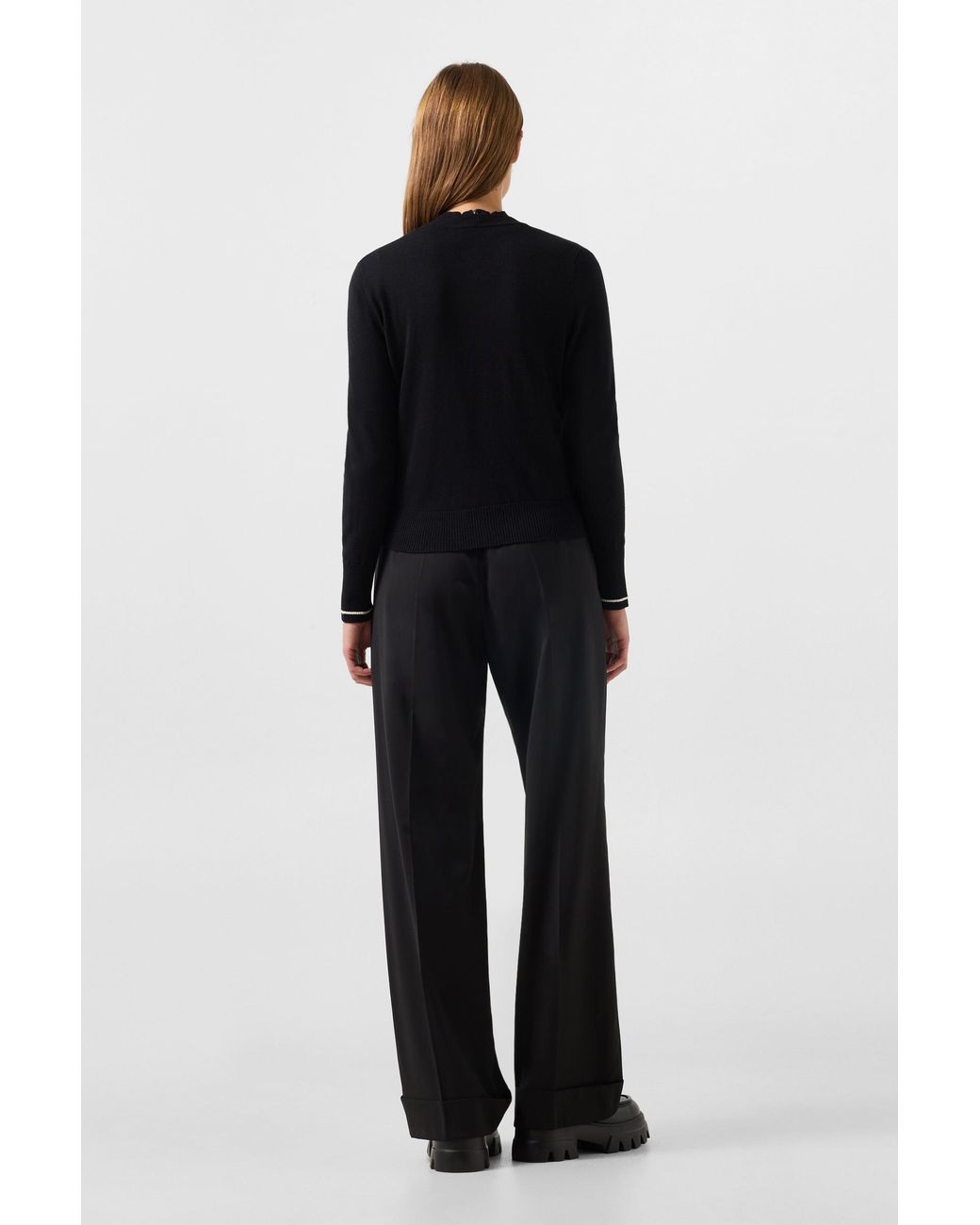 Bogner Black Azou Virgin Wool And Silk Knit Jacket For