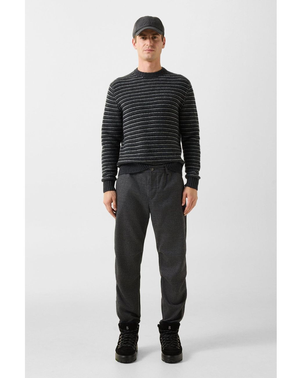 Bogner Black Sergio Virgin Wool Blend Trousers For for men