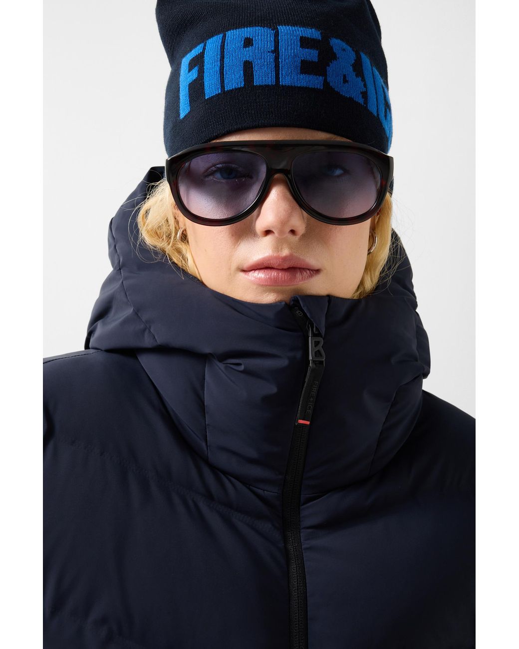 Bogner Fire + Ice Blue Tec-aen Quilted Coat