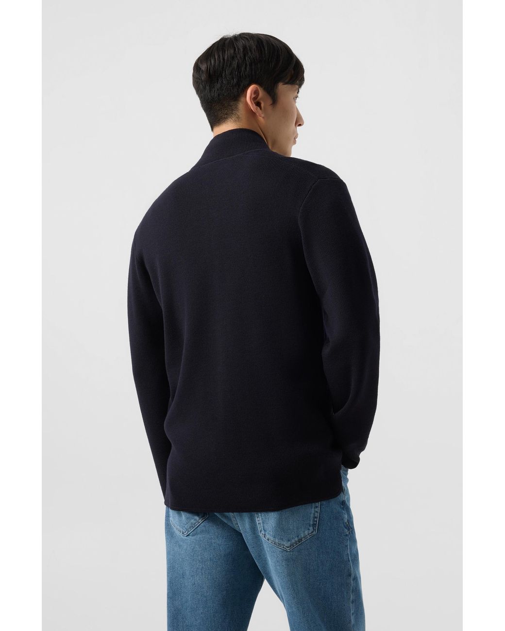 Bogner Blue Everest Virgin Wool Cardigan for men