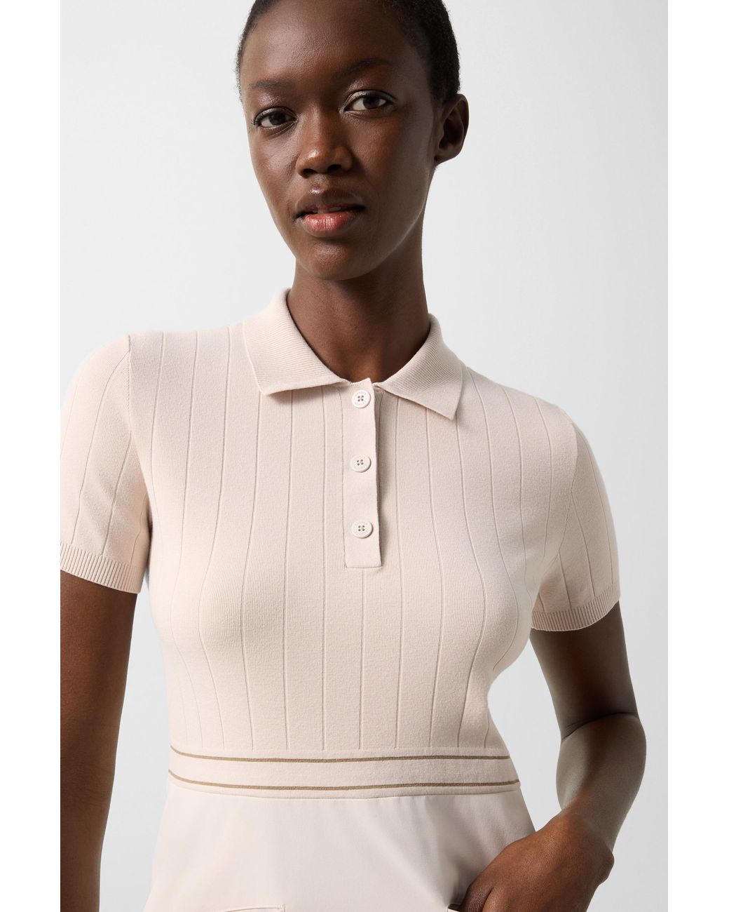 Bogner Natural Selin Polo Dress For