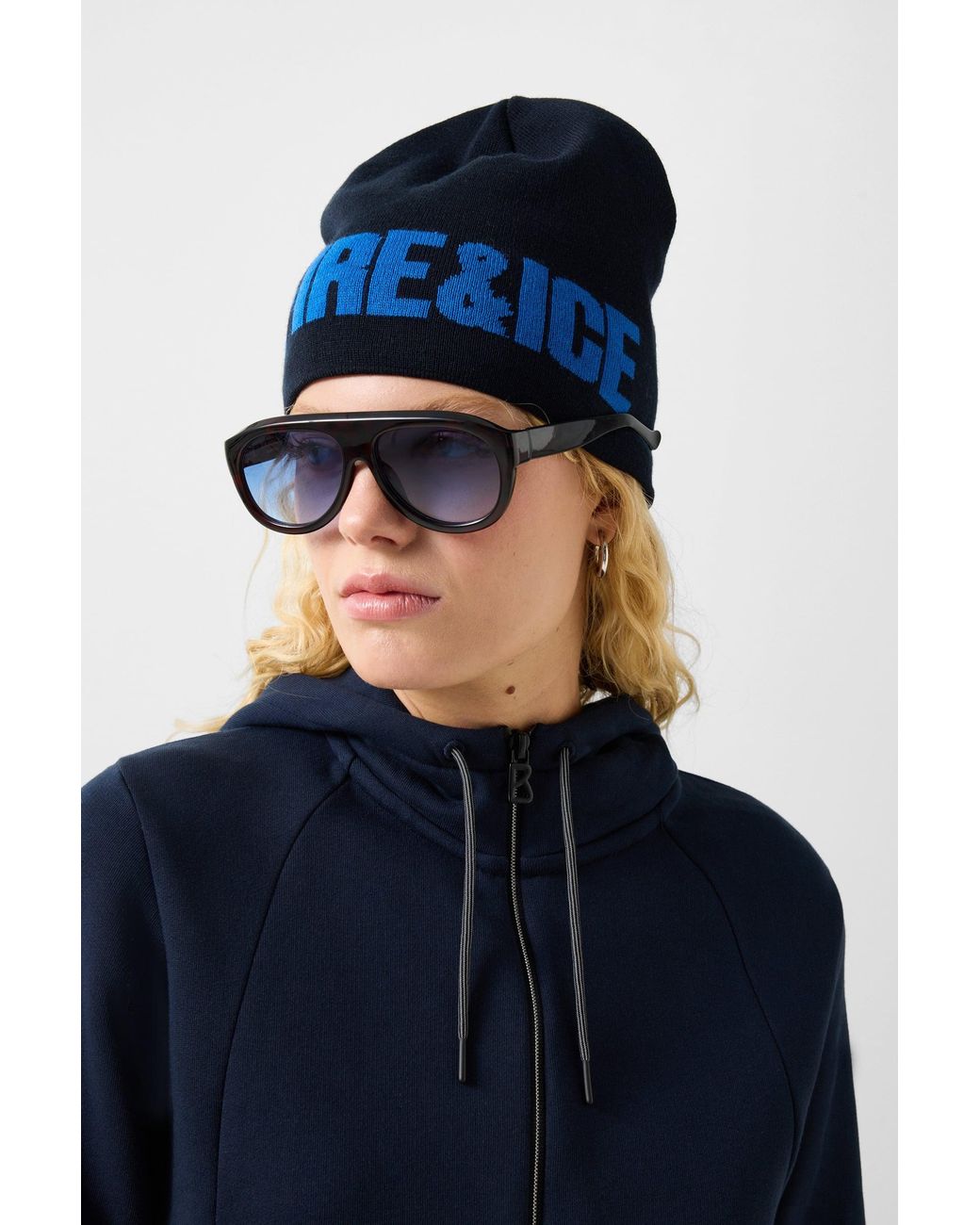 Bogner Fire + Ice Blue Nada Cotton Hoodie Jersey Jacket