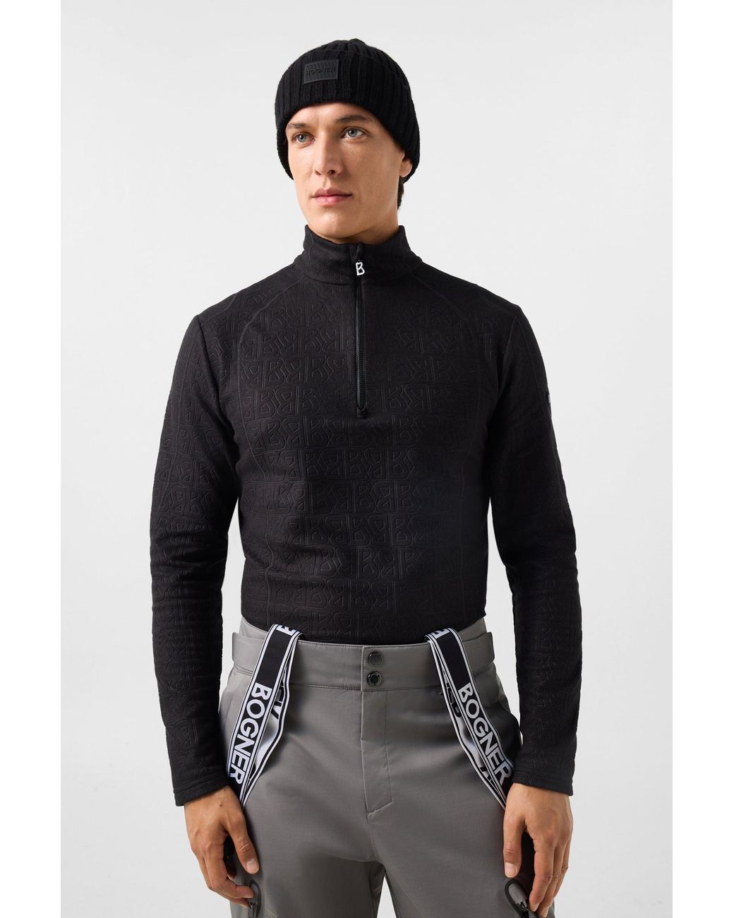 Bogner Black Harry Fleece Base Layer For for men
