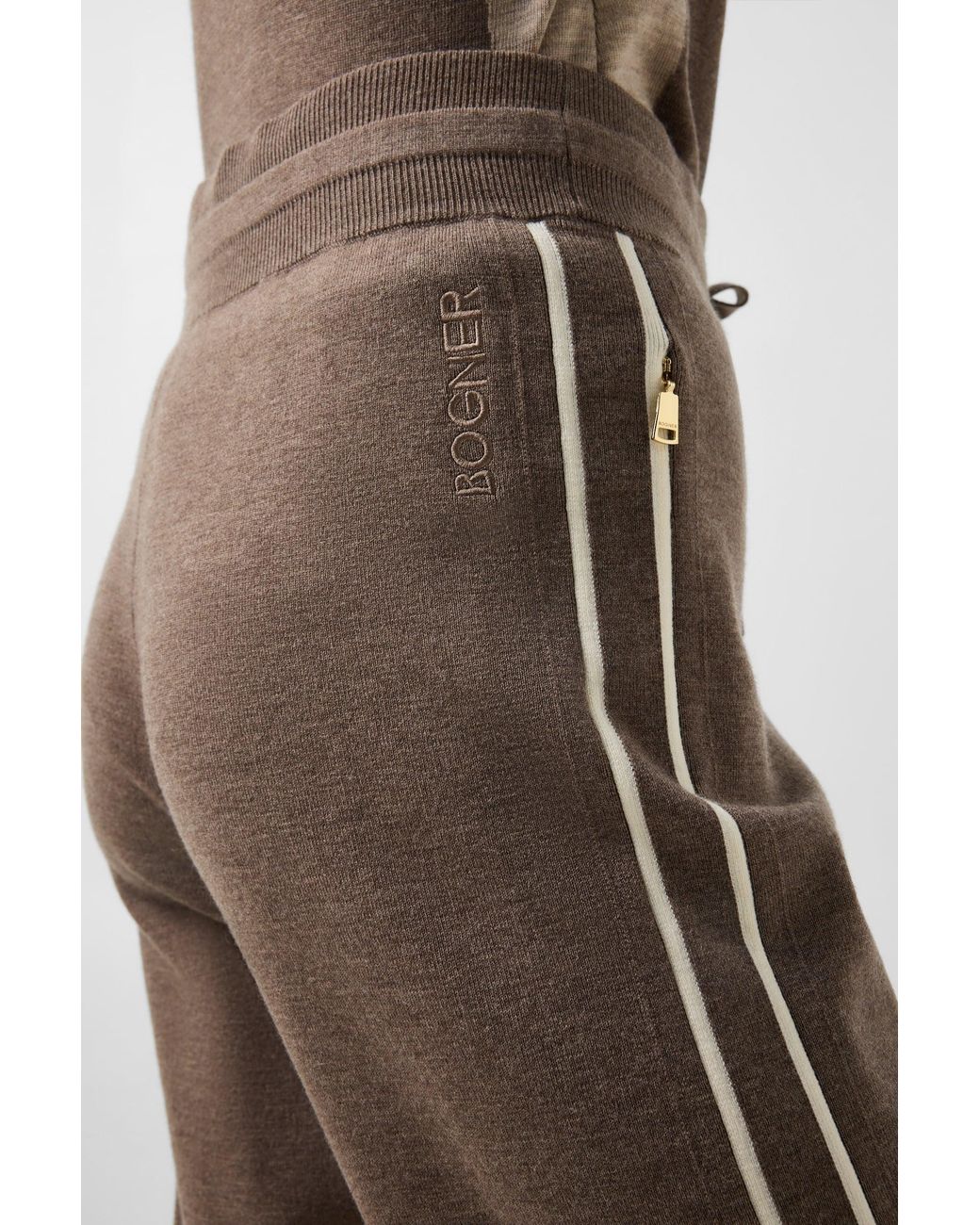 Bogner Brown Calotta Knitted Trousers For