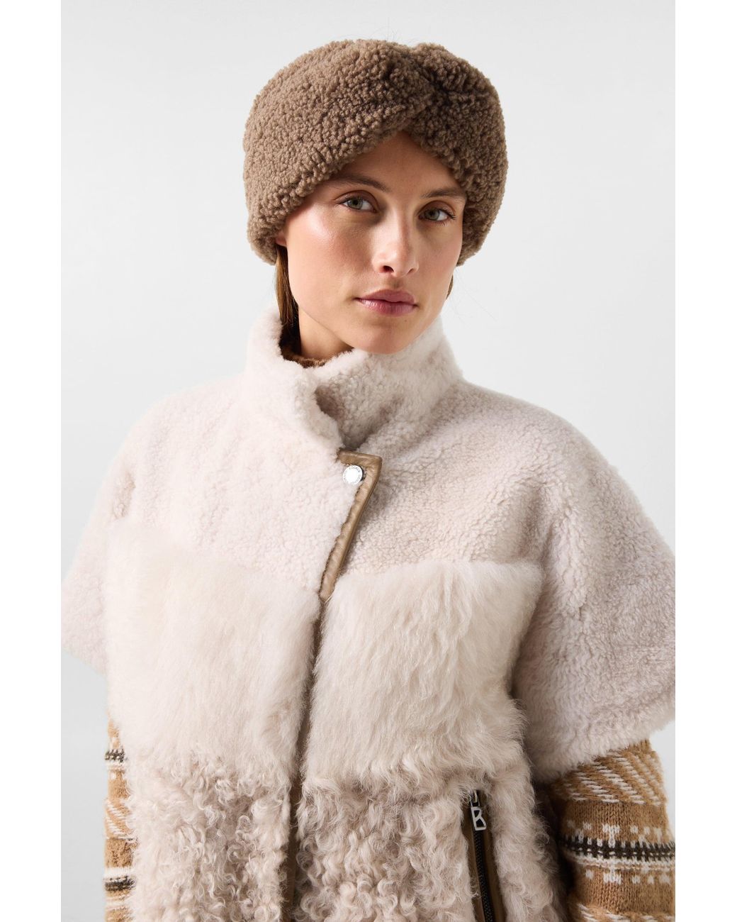 Bogner Natural Lexy Lambskin Jacket For