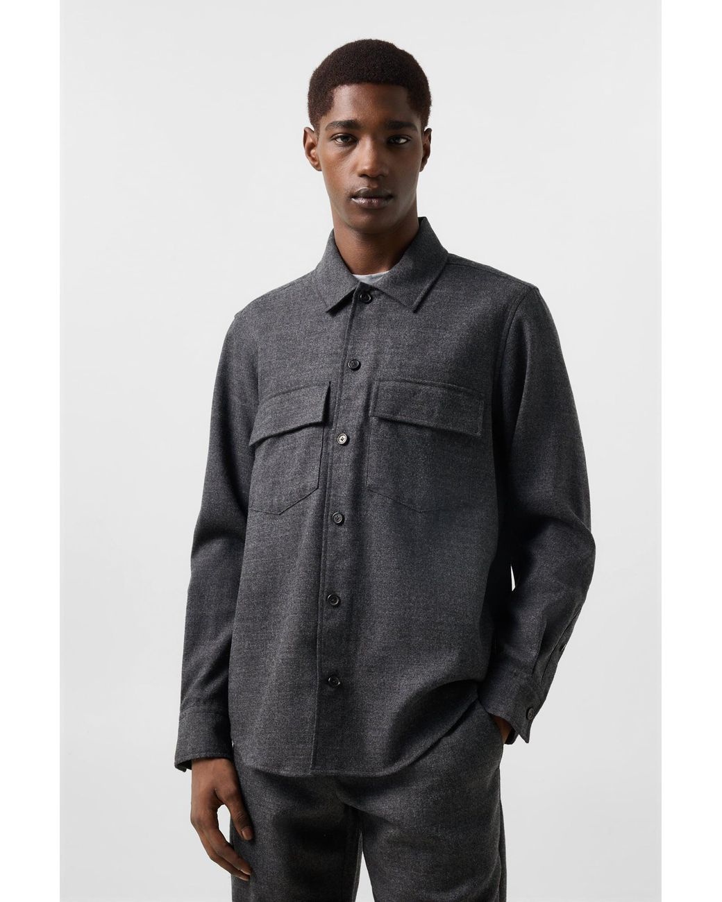 Bogner Black Heiko Virgin Wool Shirt for men