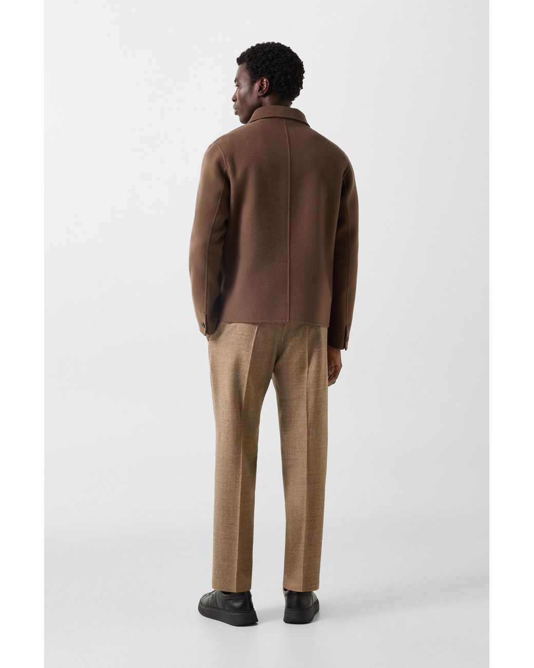Bogner Brown Mirco Double-faced Wool Shirt Jacket for men