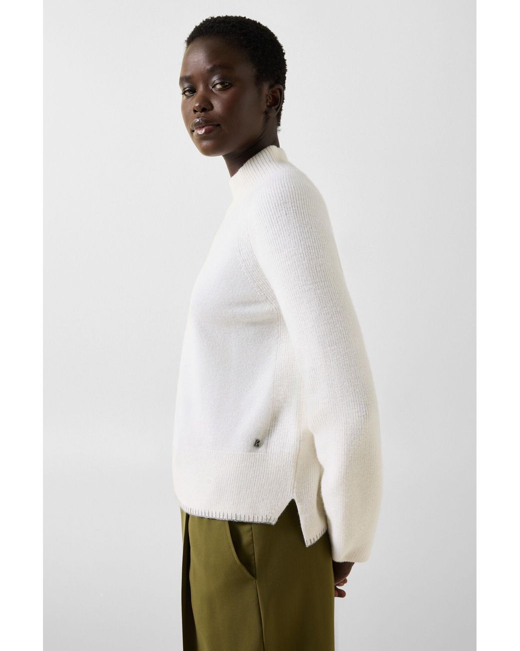 Bogner White Lena Virgin Wool Pullover