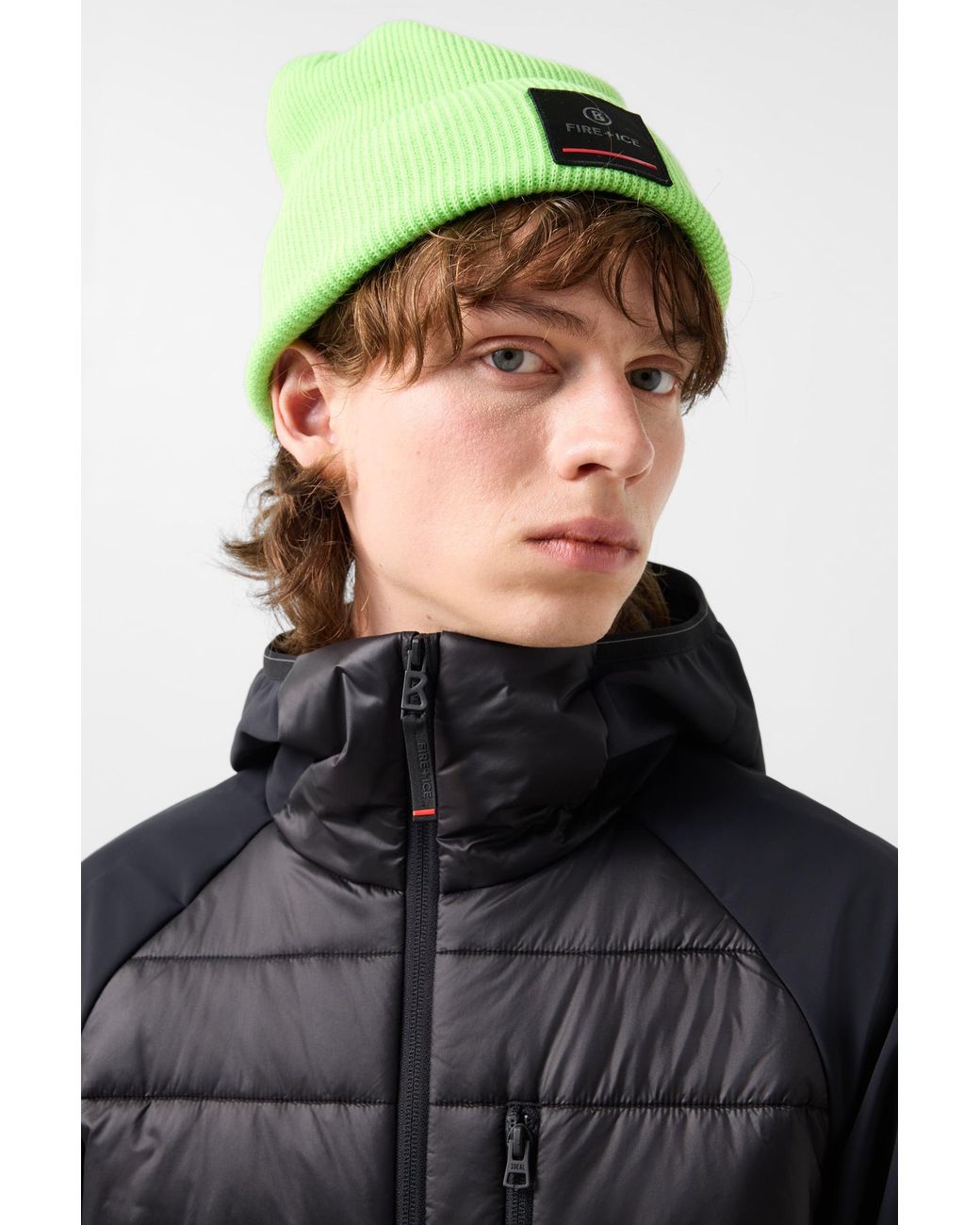 Bogner Fire + Ice Black Anian Softshell Quilted Jacket for men