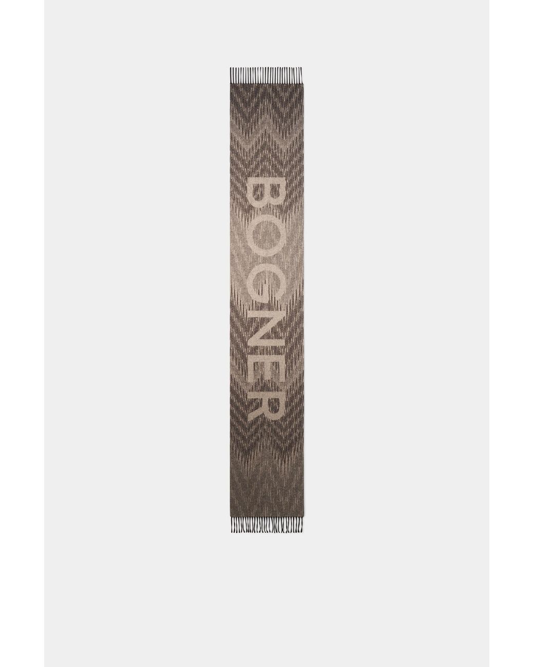 Bogner Brown Wool Scarf for men