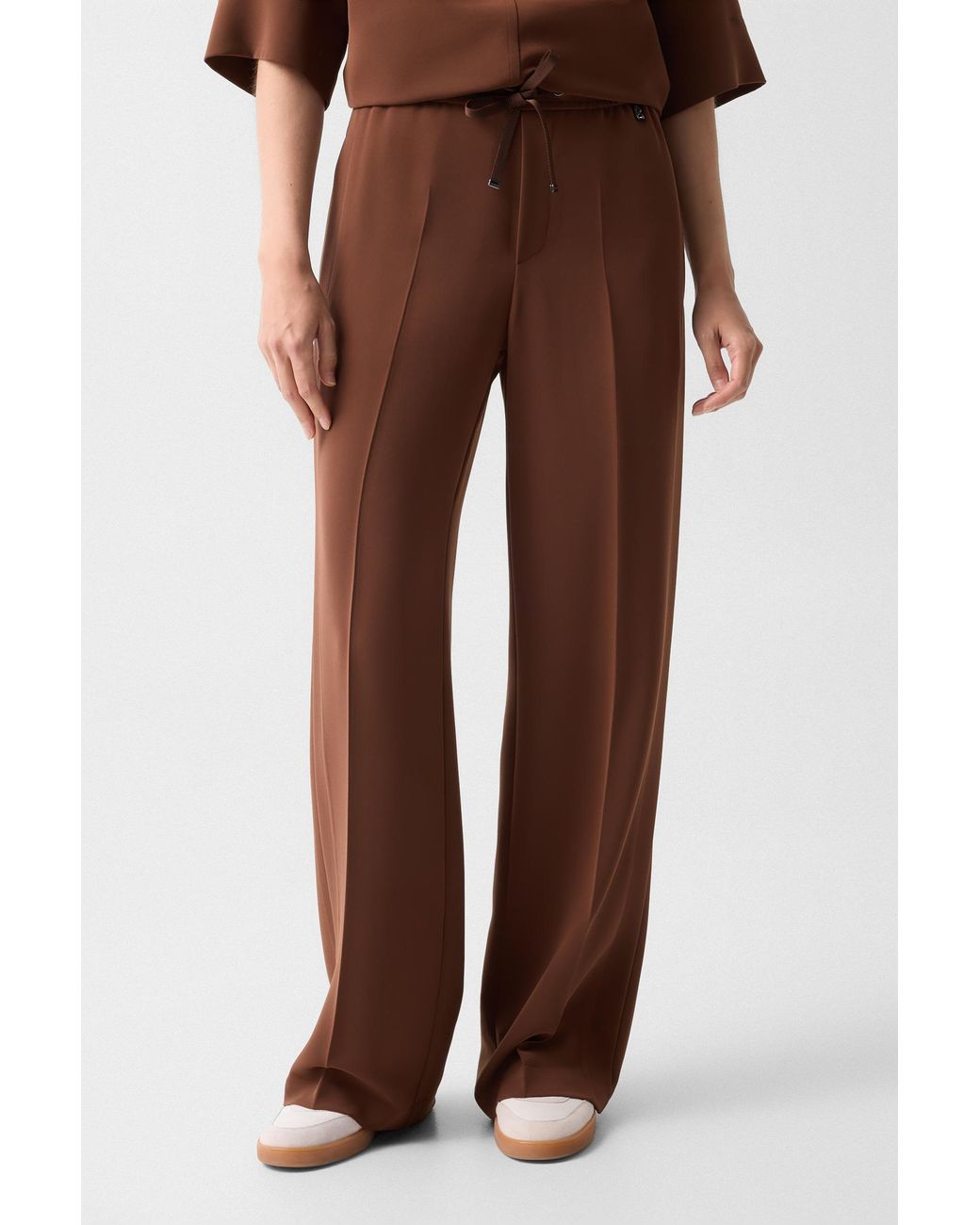 Bogner Brown Enny Crepe Pants