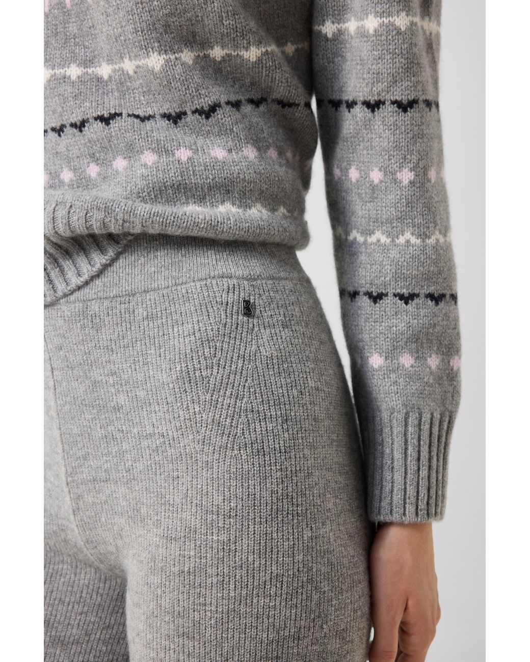 Bogner Gray Luana Virgin Wool Knitted Trousers For