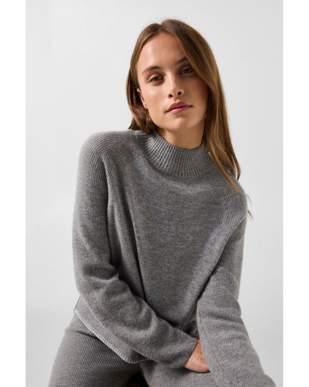 Bogner Gray Lena Virgin Wool Pullover