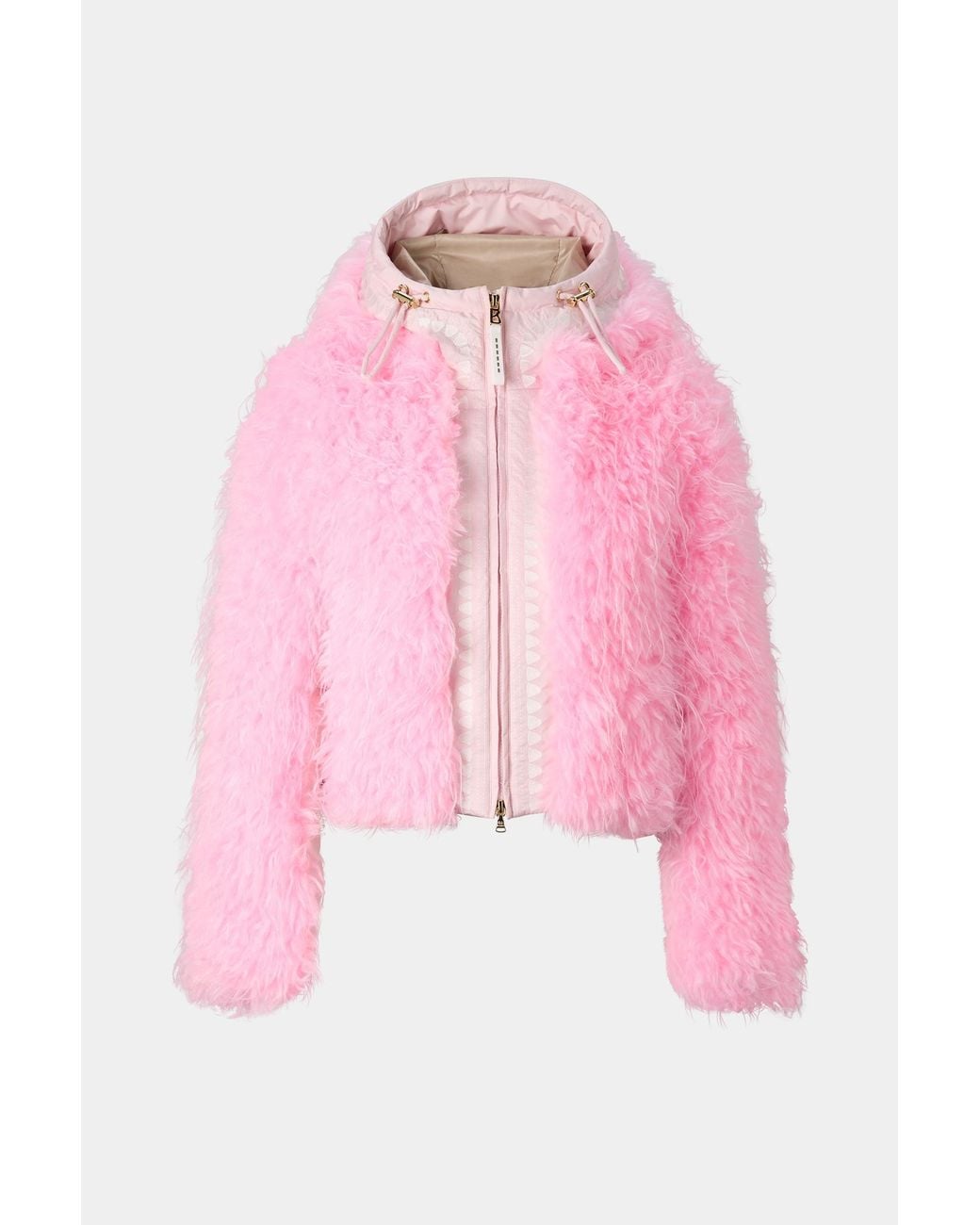 Bogner Pink Kela Faux Fur Ski Jacket