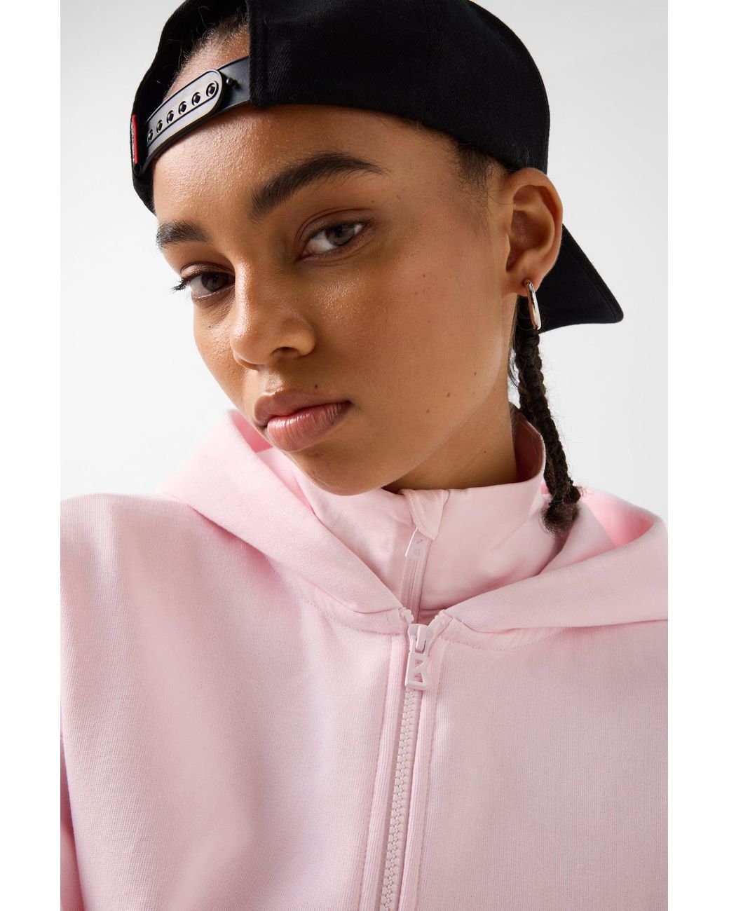 Bogner Fire + Ice Pink Ilona Cotton Hoodie Jersey Jacket