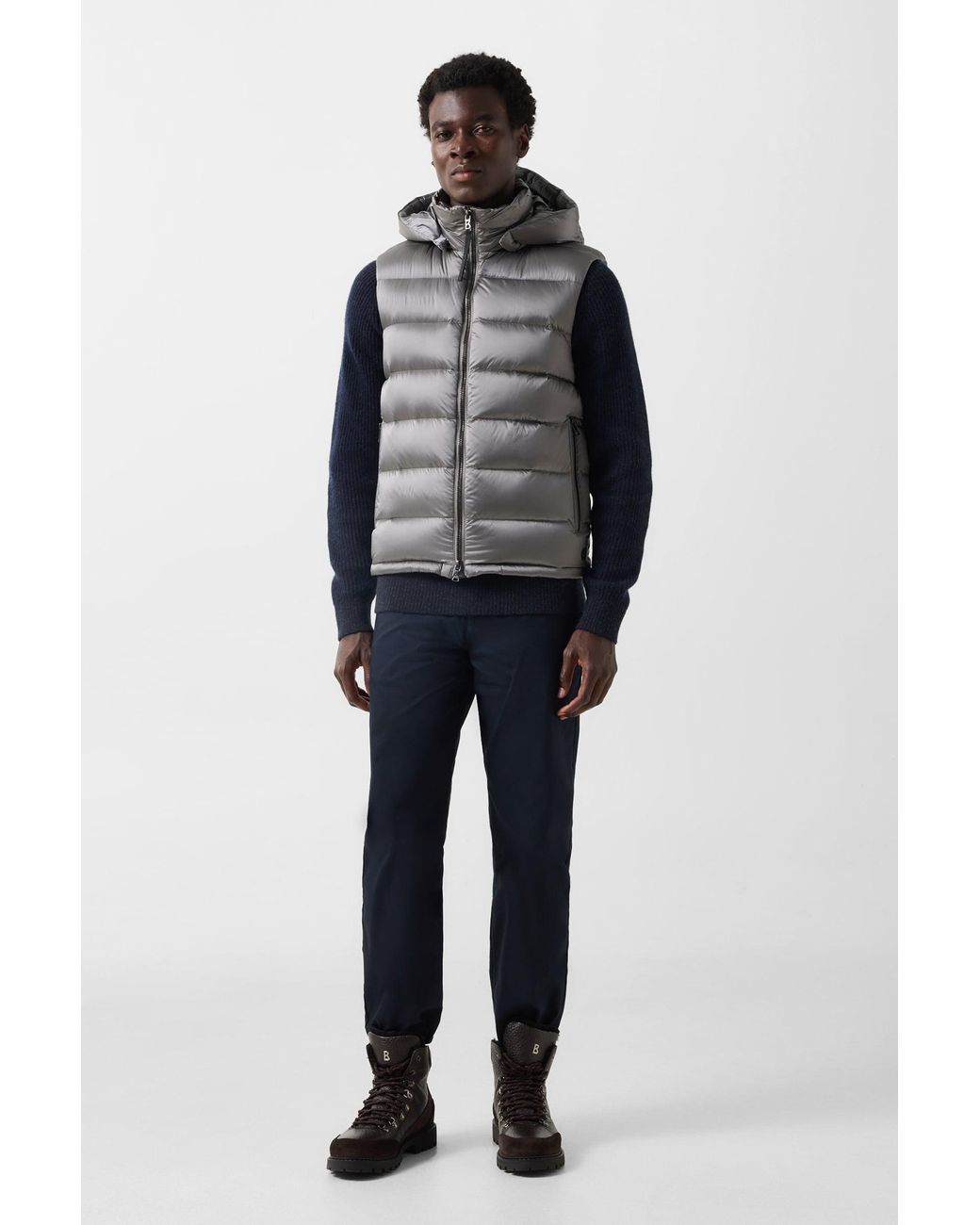 Bogner Gray Holger Down Vest For for men