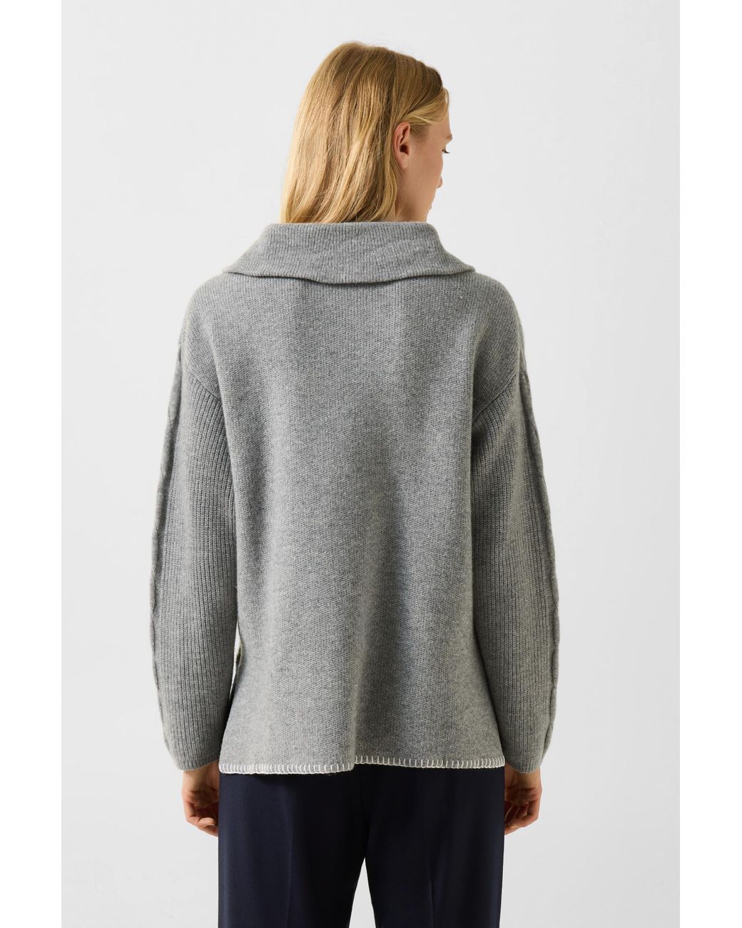 Bogner Gray Larissa Virgin Wool Sweater
