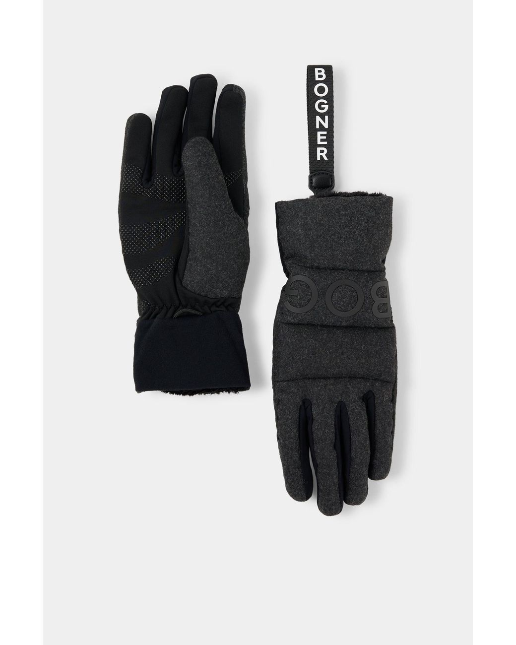 Bogner Black Walker Gloves for men