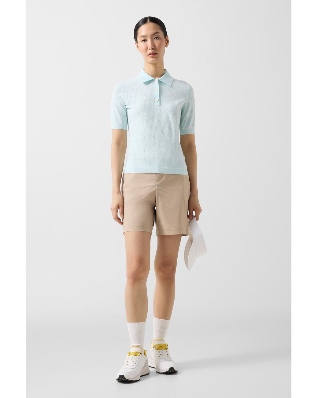 Bogner Blue Mandy Knitted Polo Shirt For
