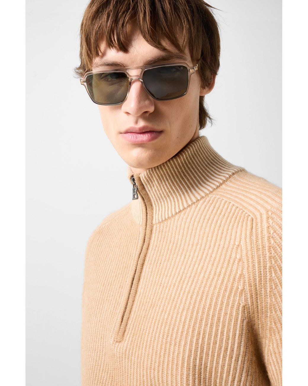 Bogner Natural Dwayne Virgin Wool And Cashmere Turtleneck for men
