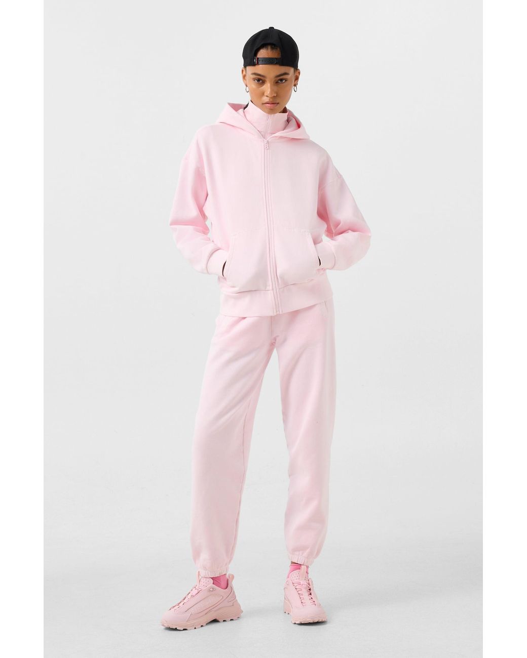 Bogner Fire + Ice Pink Ilona Cotton Hoodie Jersey Jacket