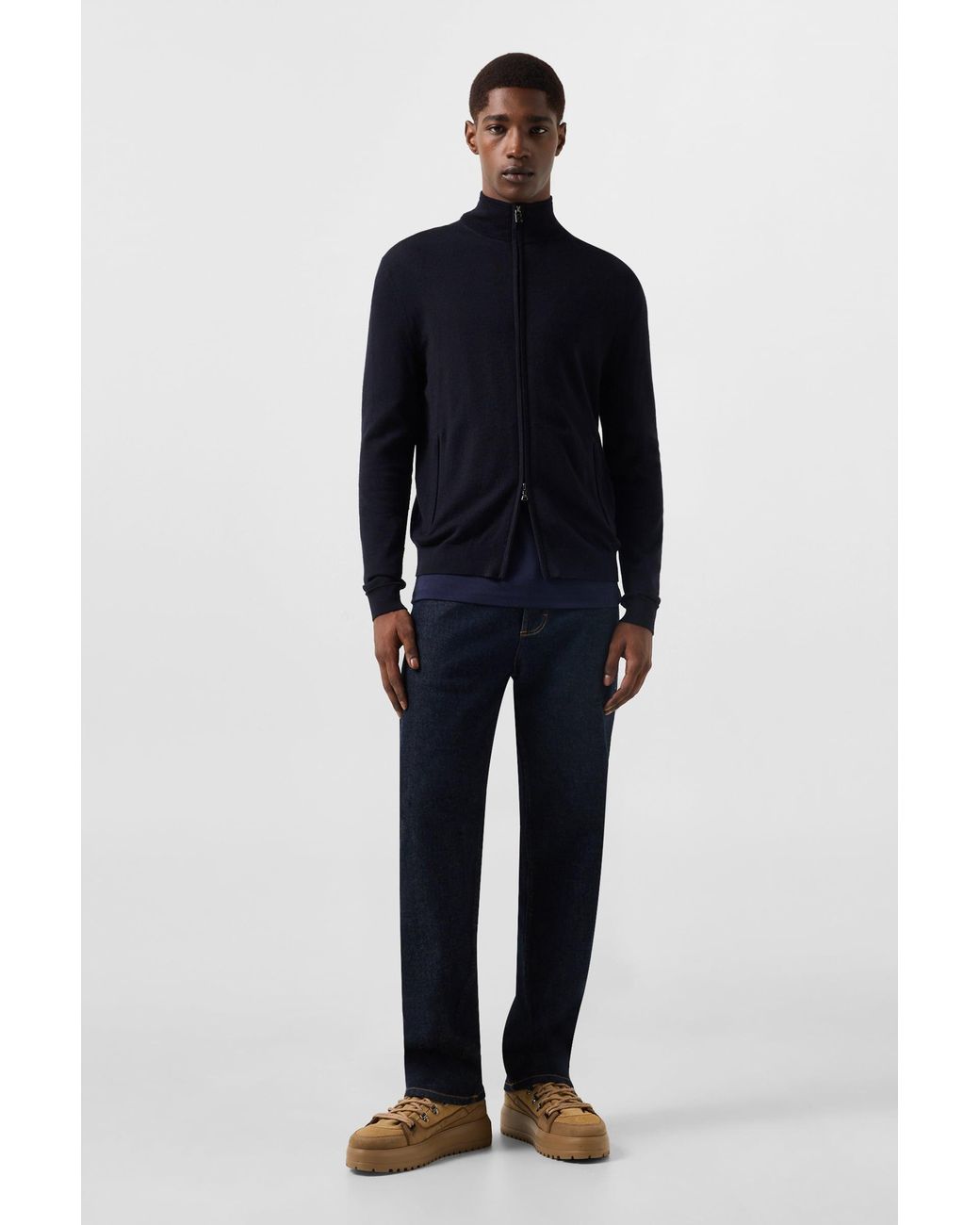 Bogner Blue Oscar Virgin Wool Knit Jacket for men