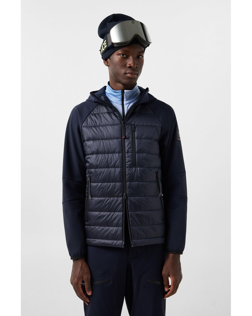Bogner Fire + Ice Blue Anian Softshell Quilted Jacket for men