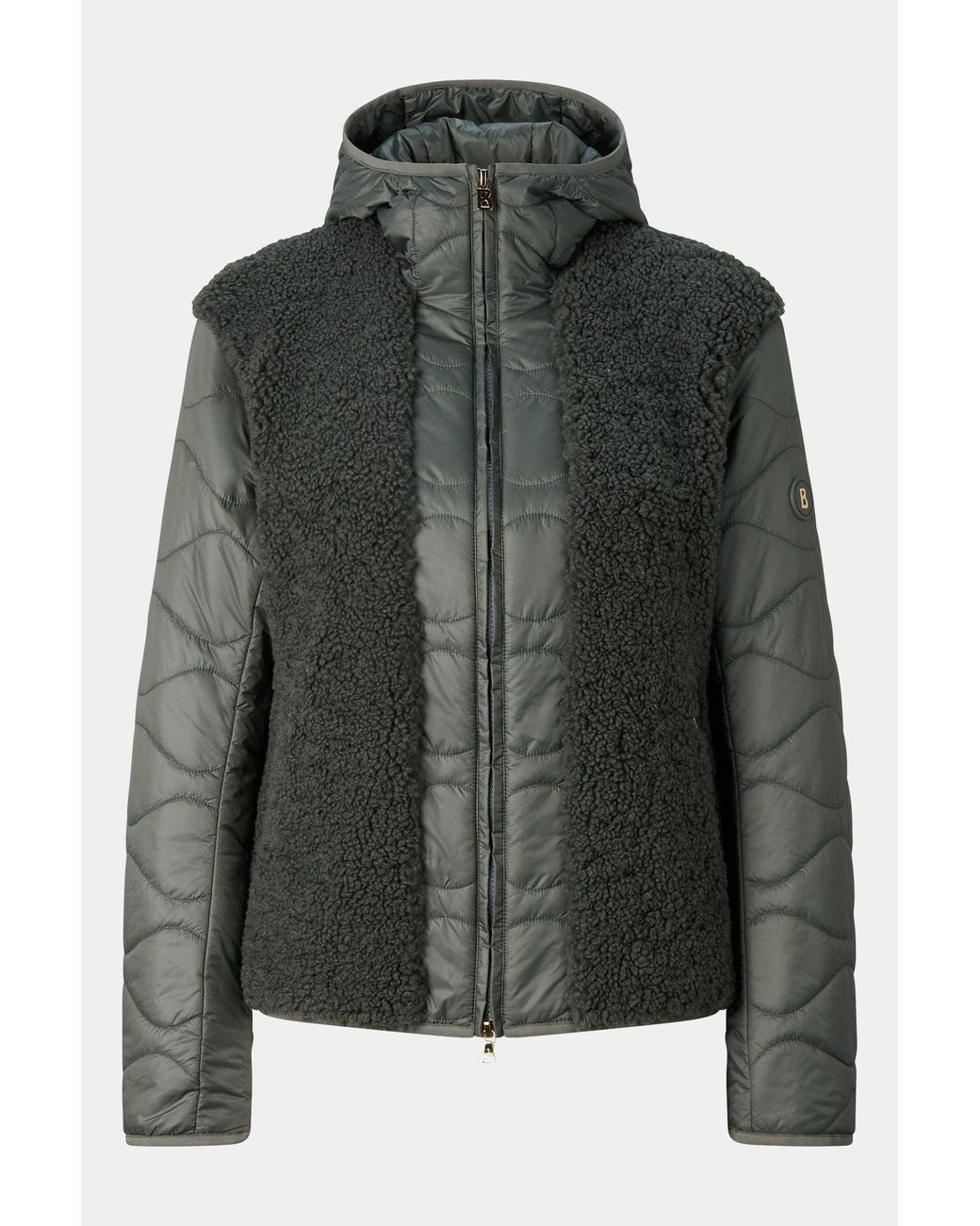 Bogner Green Bibi Teddy Quilted Jacket For