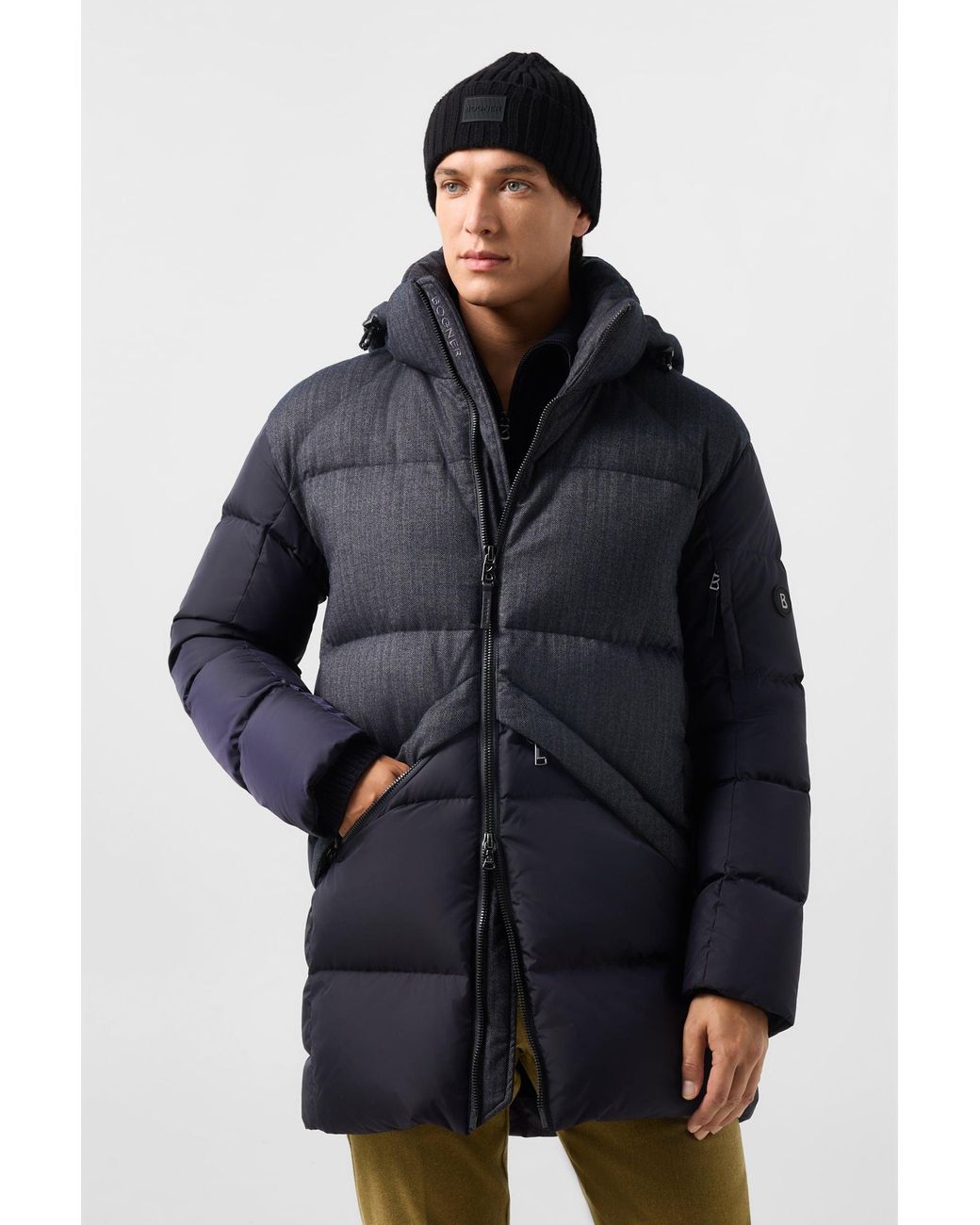 Bogner Black Jones Short Down Coat for men