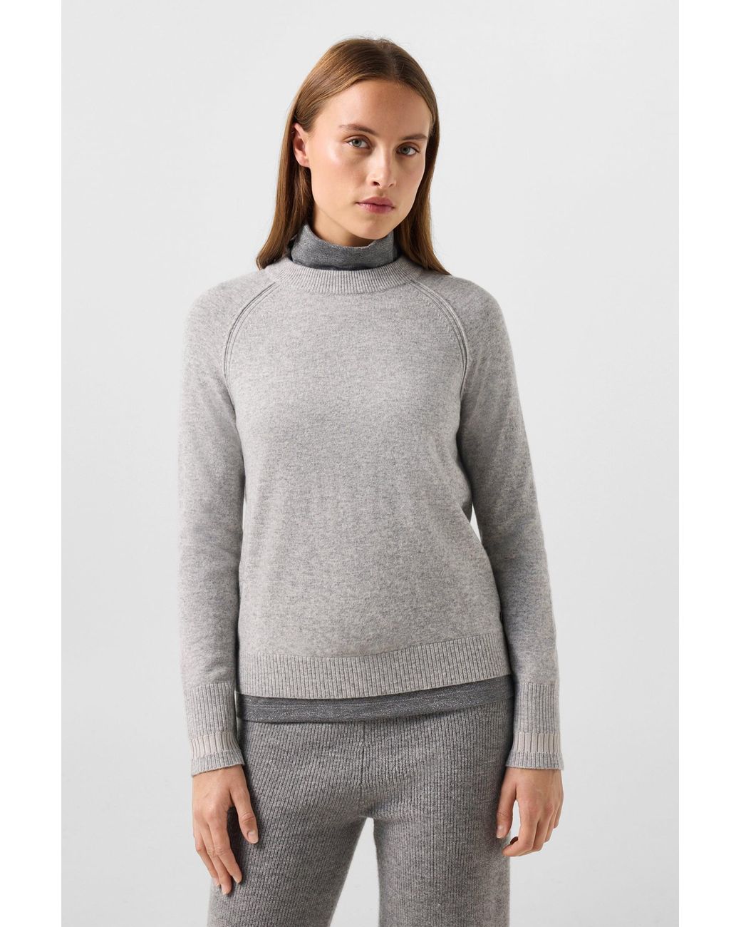 Bogner Gray Vanessa Pure New Wool And Cashmere Jumper