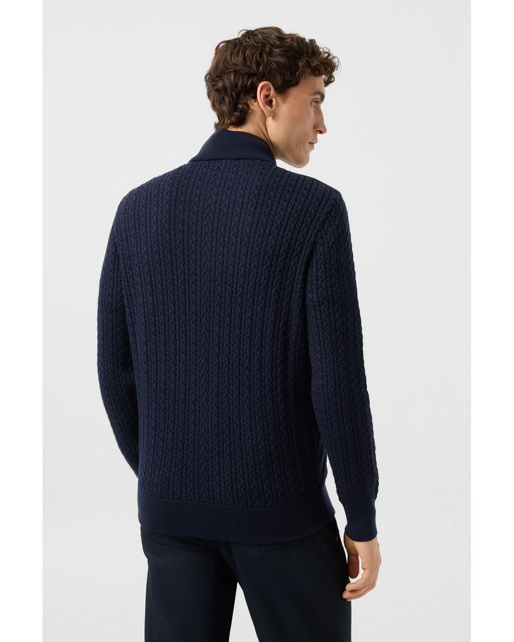 Bogner Blue Zisco Hybrid Wool Knit Jacket For for men