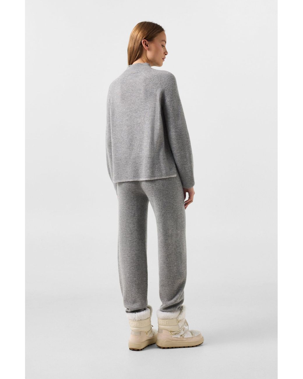 Bogner Gray Lena Virgin Wool Pullover