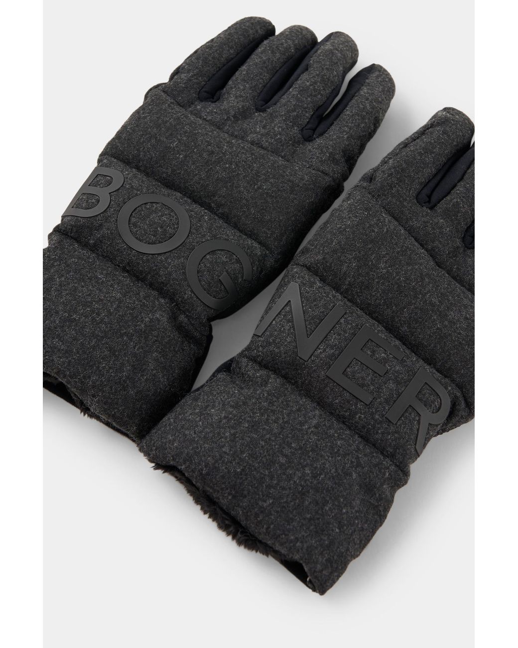 Bogner Black Walker Gloves for men