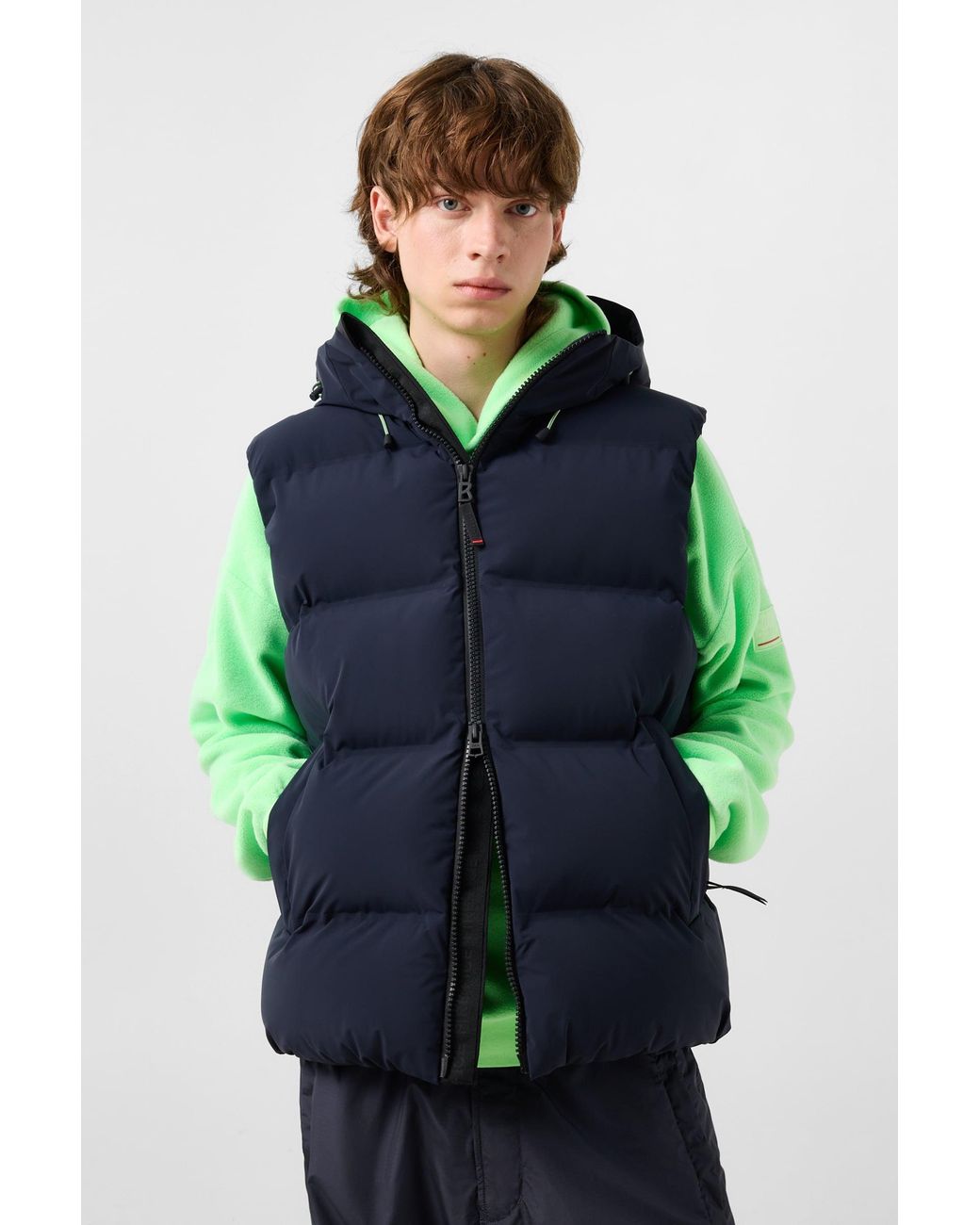 Bogner Fire + Ice Blue Gill Quilted Waistcoat for men