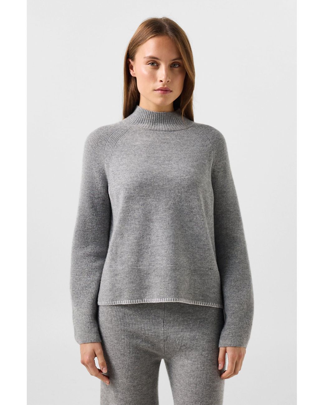 Bogner Gray Lena Virgin Wool Pullover