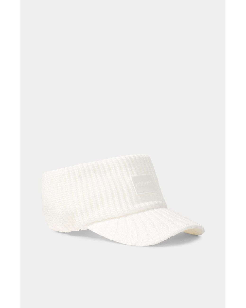 Bogner White Tessie Knitted Visor