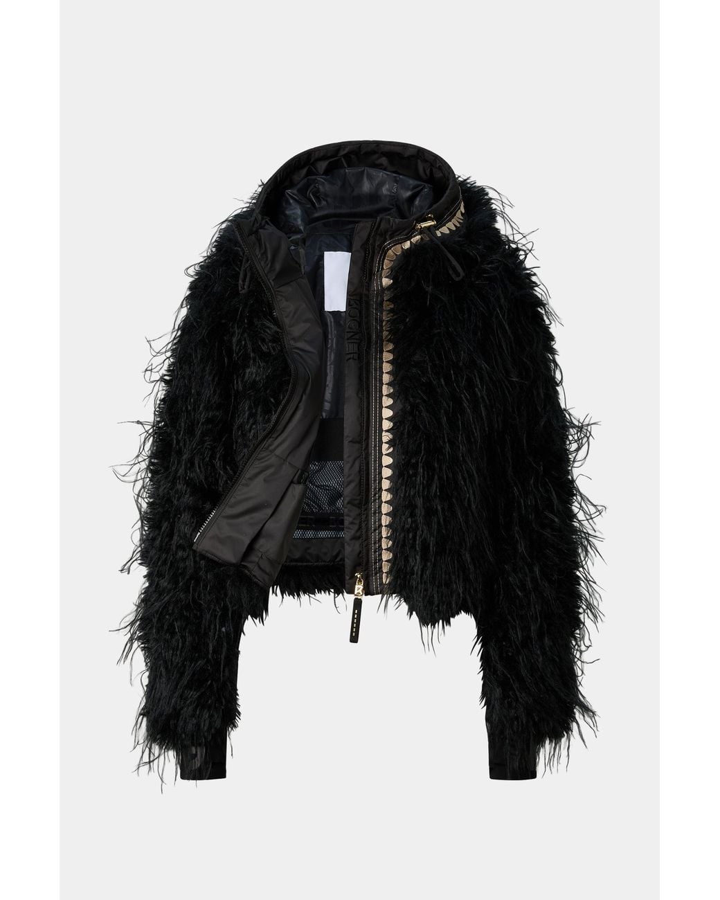 Bogner Black Kela Faux Fur Ski Jacket